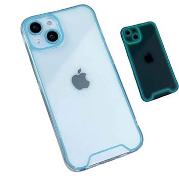Svietiaci ochranný obal pre Apple iPhone 12 - modrý