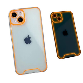 Svietiaci ochranný obal pre Apple iPhone 12 - oranžový