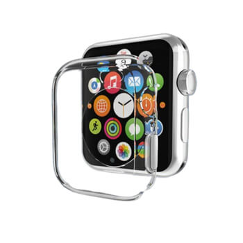 Ultratenký silikónový obal pre chytré hodinky Apple Watch 44 mm (5.série) - priehľadný