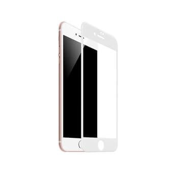 3D ochranné tvrdené sklo s rámčekom pre Apple iPhone 7 - biele