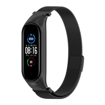 Celokovový remienok pre chytré hodinky Xiaomi Mi Band 3 - čierny