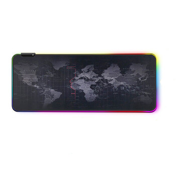 RGB protišmyková kancelárska svietiaca podložka - World map