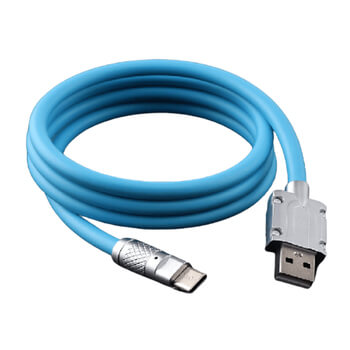 Odolný kábel USB 2.0 - USB C 2m - modrý