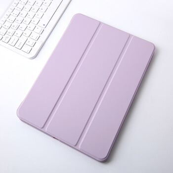 2v1 Smart flip cover+zadný silikónový ochranný obal s držiakom na pero pre Honor MagicPad 13 - svetlo fialovy