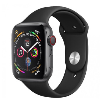 Silikónový remienok pre chytré hodinky Apple Watch SE 44 mm (2022) - čierny