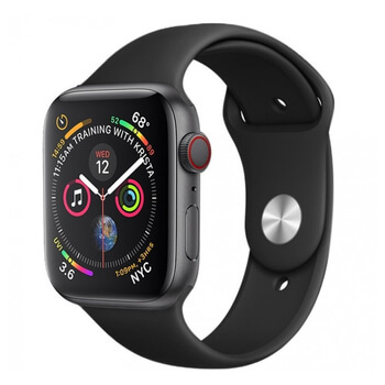 Silikónový remienok pre chytré hodinky Apple Watch 44 mm (5.série) - čierny