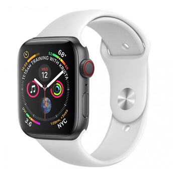 Silikónový remienok pre chytré hodinky Apple Watch SE 44 mm (2022) - biely