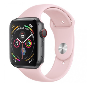 Silikónový remienok pre chytré hodinky Apple Watch 40 mm (4.série) - svetlo ružový