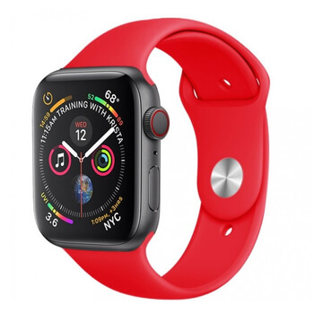 Silikónový remienok pre chytré hodinky Apple Watch 45 mm (8.série) - červený