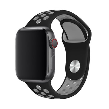 Sportovní silikonový řemínek pro chytré hodinky Apple Watch 40 mm (4.série) - šedý