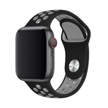 Sportovní silikonový řemínek pro chytré hodinky Apple Watch 42 mm (2.+3.série) - šedý