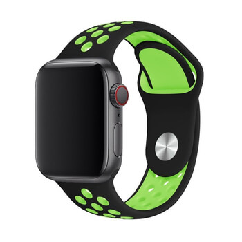 Sportovní silikonový řemínek pro chytré hodinky Apple Watch 44 mm (5.série) - zelený