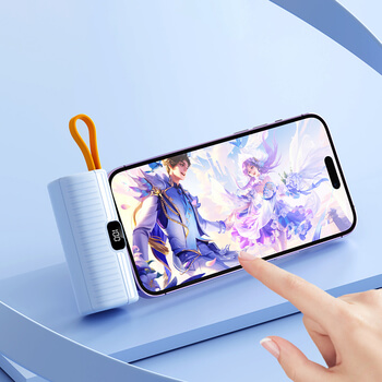 Mini cestovná powerbanka s konektorom Lightning 5000 mAh - čierna