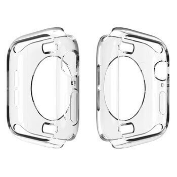 Ultratenký silikónový obal pre chytré hodinky Apple Watch SE 44 mm (2023) - priehľadný