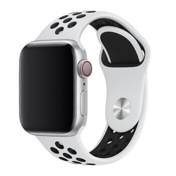 Sportovní silikonový řemínek pro chytré hodinky Apple Watch SE 44 mm (2023) - čierny