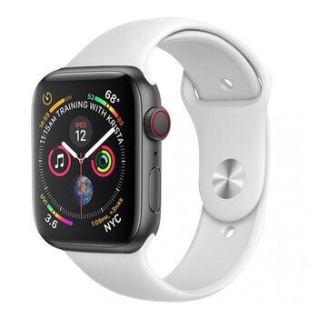 Silikónový remienok pre chytré hodinky Apple Watch SE 44 mm (2023) - biely
