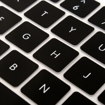 Silikónový ochranný obal na klávesnici US verzia pre Apple MacBook Pro 14" (2023, M3 Pro, M3 ) - čierny