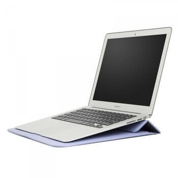 2v1 Puzdro s magnetom a stojanom z ekokože pre Apple MacBook Pro 14" (2023, M3 Pro, M3 ) - fialové