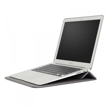 2v1 Puzdro s magnetom a stojanom z ekokože pre Apple MacBook Pro 16" (2023, M3 Pro, M3 Max) - šedé