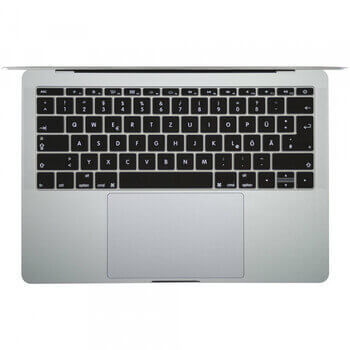 Silikónový ochranný obal na klávesnici EÚ verzia pre Apple MacBook Pro 16" (2023, M3 Pro, M3 Max) - čierny