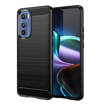Ochranný silikónový obal karbón pre Motorola Moto G84 5G - čierny