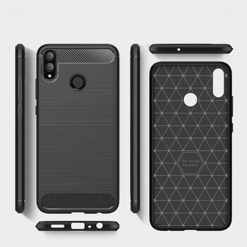 Ochranný silikónový obal karbón pre Honor X7a - čierny