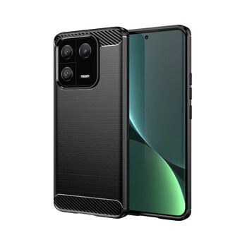 Ochranný silikónový obal karbón pre Xiaomi 13 - čierny