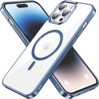 MagSafe silikonový kryt pre Apple iPhone 14 Plus - svetlo modrý