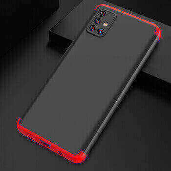 Ochranný 360 ° celotelový plastový kryt pre Samsung Galaxy A23 5G - červený