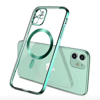 MagSafe silikonový kryt pre Apple iPhone 15 Plus - svetlo zelený