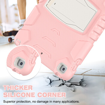 Extra odolný obal s držiakom pre Apple iPad 10,9" 2022 (10.generace) - svetlo ružový