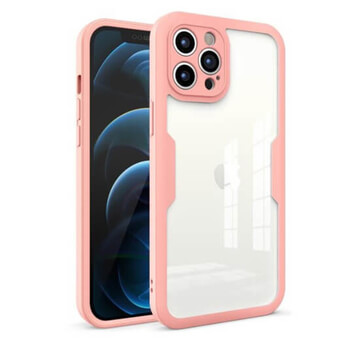 Ochranný 360 ° celotelový kryt pre Apple iPhone 15 Pro Max - svetlo ružový
