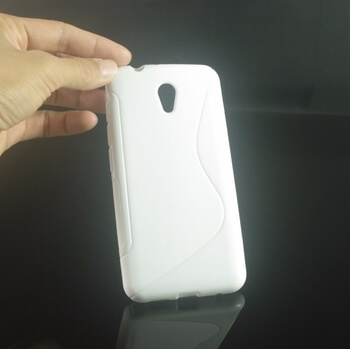 Silikónový ochranný obal S-line pre Vodafone Smart Prime 7 - biely