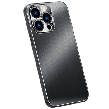 Odolný hliníkovo-silikónový obal pre Apple iPhone 14 Pro - čierny