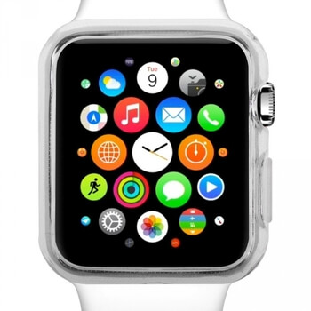 Ultratenký silikónový obal pre chytré hodinky Apple Watch 38 mm (1.série) - priehľadný