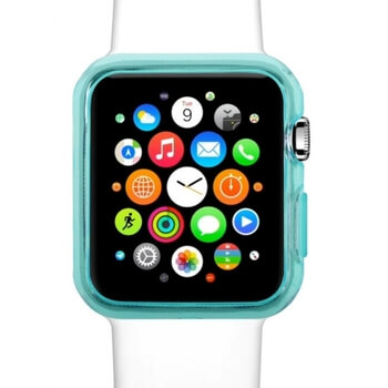 Ultratenký silikónový obal pre chytré hodinky Apple Watch 38 mm (1.série) - modrý