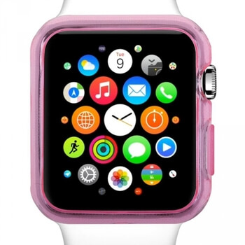 Ultratenký silikónový obal pre chytré hodinky Apple Watch 38 mm (1.série) - ružový