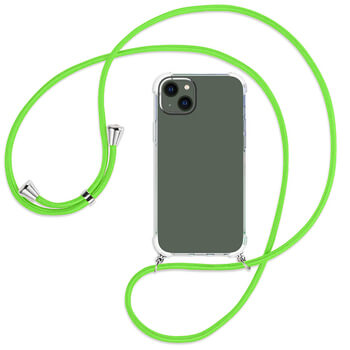 Priehľadný silikónový ochranný kryt so šnúrkou na krk pre Xiaomi Redmi Note 11 - svetlo zelená