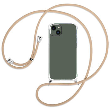 Priehľadný silikónový ochranný kryt so šnúrkou na krk pre Xiaomi Redmi Note 11 - zlatá
