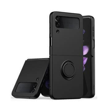 Silikónový ochranný obal s držiakom na prst Samsung Galaxy Z Flip6 5G F741B - čierny