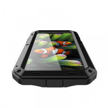 EXTRÉMNE odolný hliníkovo-silikónový obal pre Apple iPhone 15 - čierny