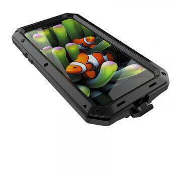 EXTRÉMNE odolný hliníkovo-silikónový obal pre Apple iPhone 15 Plus - čierny