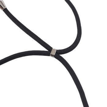 MagSafe silikónový kryt so šnúrkou pre Apple iPhone 15 - čierny