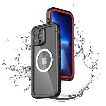 Vodotesné puzdro s MagSafe pre iPhone 14 - červené