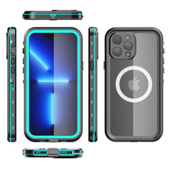 Vodotesné puzdro s MagSafe pre iPhone 14 - svetlo modré