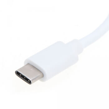 3v1 HUB rozbočovač USB-C 3x USB+port pre Ethernet RJ45 - biely
