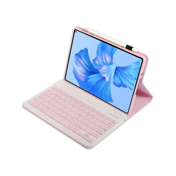 Puzdro s klávesnicou a držiakom na stylus pre Xiaomi Redmi Pad SE 11'' - svetlo ružové