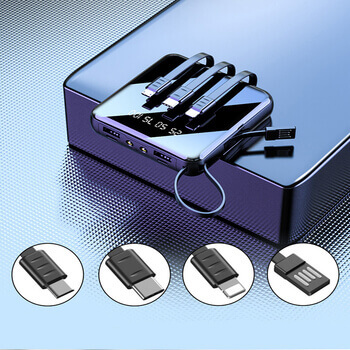 Praktická mini powerbanka s kapacitou 20000 mAh - červená