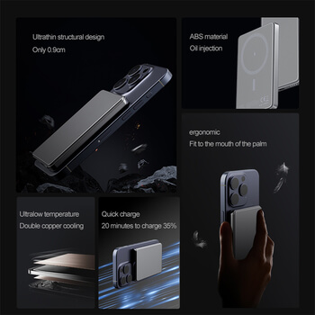 Powerbanka s Magsafe 5000 mAh - strieborná