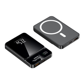 Powerbanka s Magsafe a displejom 10000 mAh - čierna